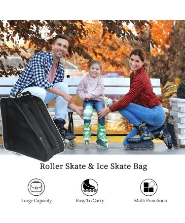 Gooyule Roller Skate Bag - Large Capacity Breathable Skating Bag for Girls, Boys, and Adults | Fits Quad Skates, Inline Skates, Roller Skate Accessories - Black - Buy Online on GoSupps.com