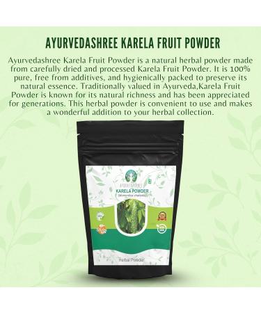 AYURVEDASHREE Bitter Melon Powder 100 Gm I Momordica Charantia/Karela Fruit Powder I Ayurvedic herb I Support Liver Function I Herbal Supplement I Supports Skin and Stomach - Buy Online on GoSupps.com