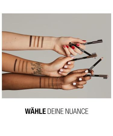 Manhattan Brow'tstic Professional Eyebrow Pencil FB. 004 Black Brown - 1.4g with Integrated Brush | Perfect Eyebrows for All Skin Types - Buy Online on GoSupps.com