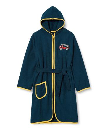Playshoes Unisex Children's Terry Cloth Bathrobe Dressing Gown 98-104 Fire Brigade