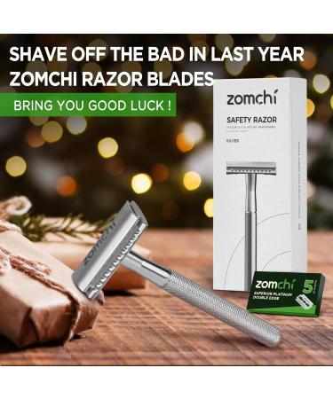 Eco-Friendly Two-Blade Razor Plane for Men & Women - Stainless Steel Blades Metal Design Silver - Buy Online on GoSupps.com