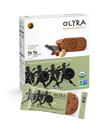 Olyra Organic Hazelnut Carob Breakfast Biscuits, 5.3 OZ Hazelnut Carob 5.3 Ounce (Pack of 1)