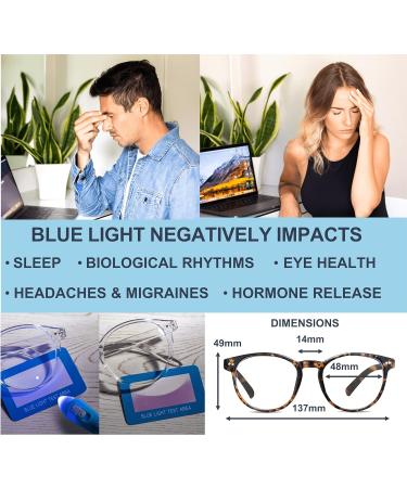 Riccardo Materossi - Premium 99.9% Blue Light Blocking Glasses (380-410nm) - Reduce Headaches and Improve Sleep - UK Based Brand 3 Pack 3 Round Frames - Buy Online on GoSupps.com