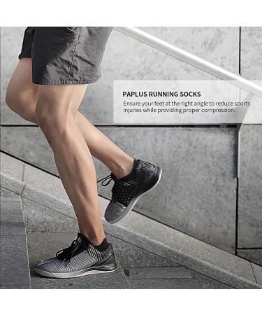 Unisex Black Compression Running Ankle Socks (6 Pairs) - Large-X-Large - Buy Online on GoSupps.com