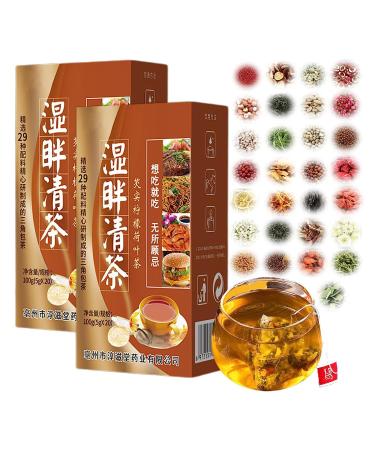 29 Flavors Liver Care Tea Dampness Removing Slimming Tea Health Liver Care Tea 29 Flavor Herbal Chinese Tea (2 Box(40bag))
