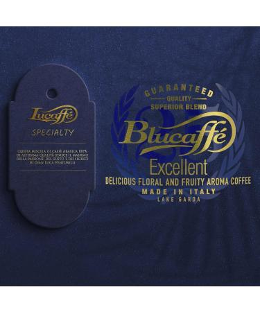 LUCAFF Blucaff Coffee beans 250 g steel jar preserves aroma Gourmet Arabica coffee beans fruity taste medium roast medium body intense aroma low caffeine - Buy Online on GoSupps.com