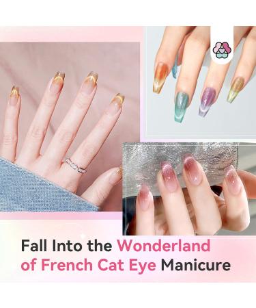 Saviland Cat Eye Gel Nail Polish Set 12 Colors 9D Glitter Magnetic Gel Nail Polish with Magnet Sparkling French Magnetic Cat Eye Gel Soak off UV Holographic Cat Eye Gel Polish for Nail Art Home Salon 12Colors-03 - Buy Online on GoSupps.com