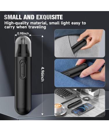 Nose Hair Trimmer for Men Rechargeable: 2024 Upgrade Nose Trimmer Men Painless Nose Hair Trimmer Dual Edge Blades IPX7 Waterproof Eyebrow & Facial Hair Trimmer for Men for Easy Cleansing Black - Buy Online on GoSupps.com