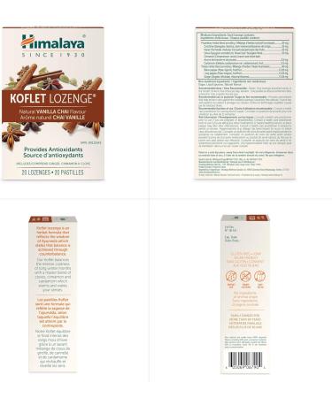 Himalaya Koflet Lozenges Vanilla Chai Flavor Provides Antioxidants Includes Ginger Cinnamon & Clove 20 Lozenges - Buy Online on GoSupps.com
