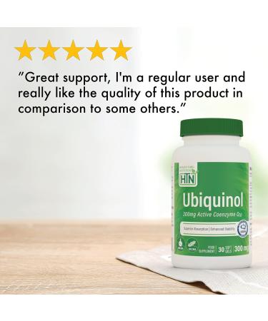 Ubiquinol 300mg 30 Softgels - Enhanced Absorption CoQ10 - Kaneka Ubiquinol - 30 Count - Buy Online on GoSupps.com