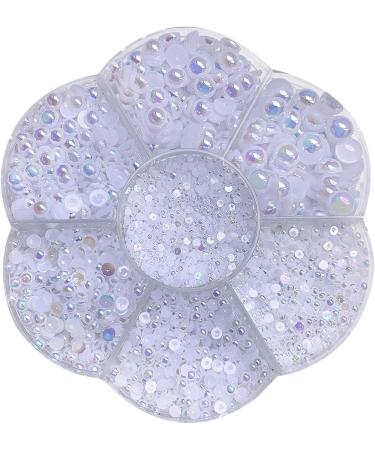 Fashion Half Beads Nail Art Decorations In Various Show Your Charm For Women And Girls Nail Art Accessories Blue - Buy Online on GoSupps.com