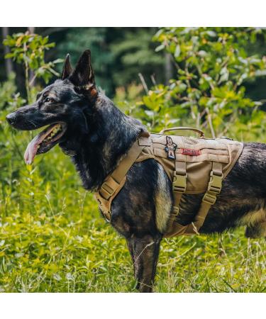 Oneigris No-Pull Dog Harness | Aire Mesh Adjustable Safety Vest for Large/Medium Dogs | Ultra Breathable with 2 Handles | Brown (Neck: 36-51cm Breast: 51-69cm) - International Shipping Available - Buy Online on GoSupps.com