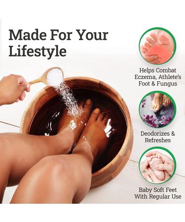 Tea Tree Oil Foot Soak with Epsom Salt & Mint - 14 Ounce | Soothes Sore Feet, Softens Calluses, Helps with Toenail & Athlete's Foot | Foot Bath Salt for Stubborn Odor - Buy Online on GoSupps.com