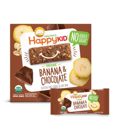 Happy Kid Organics Fruit & Oat Bar, Banana Chocolate, 5 Count Bar (Pack of 6) packaging may vary Banana Chocolate 5 Count (Pack of 6)