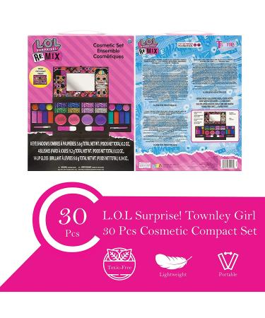 L.O.L Surprise! Townley Girl 30-Piece Cosmetic Compact Set | Safe, Non-Toxic Makeup Kit for Girls with Lip Glosses, Eye Shadow, Blushes, and Brushes - Buy Online on GoSupps.com
