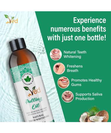 Ved Huile de noix de coco rince-bouche avec grattoir langue huile de noix de coco naturelle pour blanchir les dents haleine fra che dents et gencives plus saines sans alcool 237 ml - Buy Online on GoSupps.com