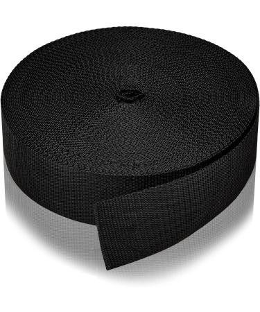 Tinup Webbing 2 Inch Polypropylene Webbing Black Heavyweight- Heavy Duty Poly Strapping for Outdoor DIY Gear Repair  Crafts  Pet Collars black Nylon 1" x 10 yards - Buy Online on GoSupps.com