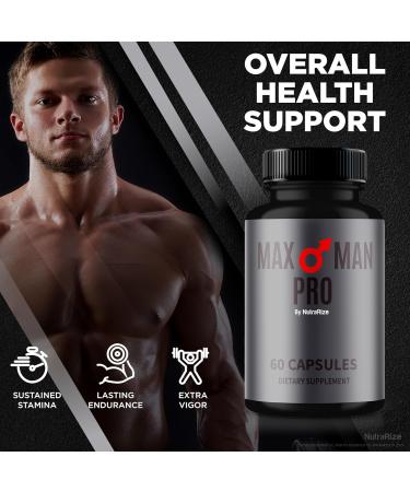 NutraRize Max Man Pro Capsules Premium Formula for Men All-Natural Blend to Support Male Performance Stamina and Fitness MaxManPro Health Pastillas Reviews (60 Capsules) - Buy Online on GoSupps.com