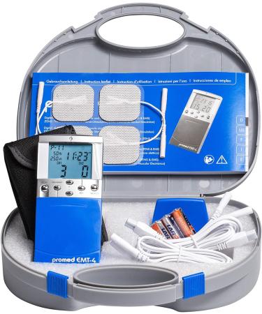 Promed EMT-4 Digital TENS & EMS Duo Device | Electrotherapy for Nerve & Muscle Stimulation | 4 Electrodes & 13 Therapy Modes | International Shipping Available - Buy Online on GoSupps.com