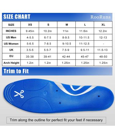 RooRuns Arch Support Insoles for Plantar Fasciitis - Shock Absorbing Orthotic Inserts for Men & Women - Relief for Flat Feet & Heel Pain - Buy Online on GoSupps.com