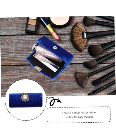 FOYTOKI Lipstick Box Lipstick Holder Handheld Lip Case with Mirror Women's Lipstick Holder Fabric Keychain Travel Cosmetic - Buy Online on GoSupps.com