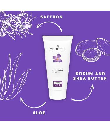 Orientana - Natural Rich Face Cream Saffron | 99.7% Natural Organic | Shea Butter | Anti Aging Acne Dark Spots & Redness Moisturiser For Women | Hydrating Firming Mature Sensitive Skin - 30g - Buy Online on GoSupps.com