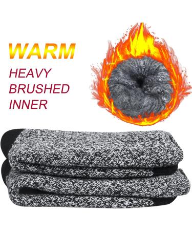 Men's Thermal Heated Socks for Winter - B-Concrete Grey (2 Pairs) - Buy Online on GoSupps.com
