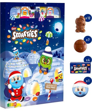  Smarties Nestl Christmas Chocolates Advent Calendar Milk Chocolate 223 g - Buy Online on GoSupps.com