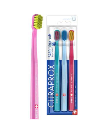 Curaprox toothbrush set CS 5460-3-pack Ultra Soft Hand toothbrush for adults 5460 with super soft cure bristles - Buy Online on GoSupps.com