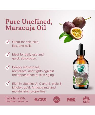 Pure Maracuja Oil for Lustrous Hair & Radiant Skin Lightweight & Non-Greasy 120 ml. Bella Terra Oils 120 ml (Pack of 1) - Buy Online on GoSupps.com