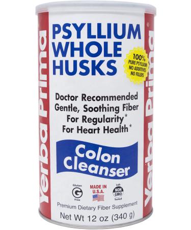 Yerba Prima Psyllium Whole Husks Colon Cleanser 12 oz (340 g)