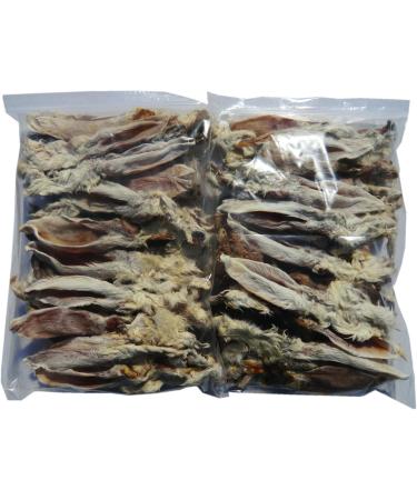 Kaureks Natural Rabbit Ears with Fur - 2x500g (Approx. 75 Pcs) | Low Fat Chewing Snack for Dogs - Buy Online on GoSupps.com
