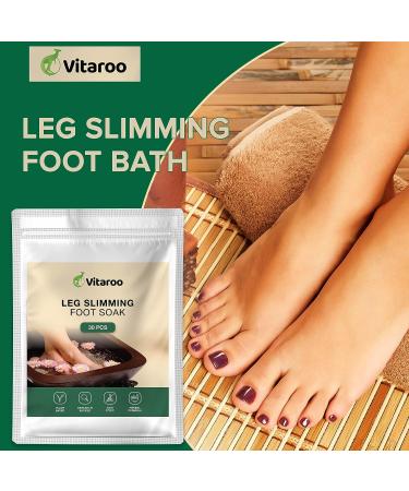 Lymphatic Drainage Ginger Foot Soak Leg Slimming Bath Herbal Spa 30pcs Kit by Vitaroo - Silver - Buy Online on GoSupps.com