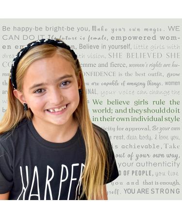 FROG SAC 3 Pearl Headbands for Girls - Satin Braided Hair Bands for Kids in Black, Purple, Pink - Cute Fashion Accessories with Pearls - Buy Online on GoSupps.com