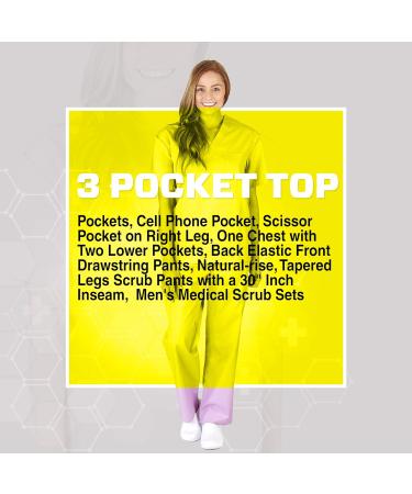 M&M SCRUBS Women's Scrub Set - Lilac, X-Large - Buy Online on GoSupps.com