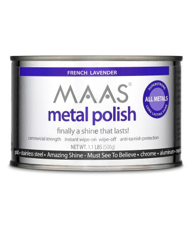 MAAS Metal Polish 1.1lb Can Universal Metal Cleaner for All Metals Clean Polish and Protect Silver Gold Brass Copper Stainless Steel and More Tarnish Remover and Silver Cleaner for Jewelry