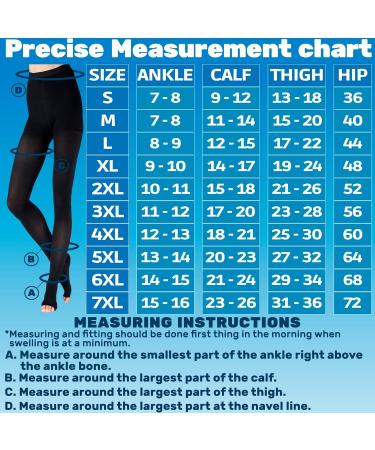 Buy Absolute Support Compression Tights for Women | Class 2 (20-30 mmHg) | Opaque Graded Stockings for Varicose Veins & Lymphedema - Black Medium - Buy Online on GoSupps.com