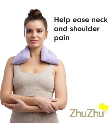 Zhu-Zhu Lavender Body Wrap - Microwavable Wheat Bag - Microwave Heat Pad Soothing Hot Pack - Lilac Fleece - Buy Online on GoSupps.com