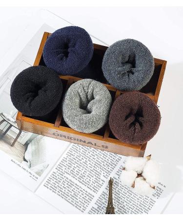 ADFOLF Men's Thick Winter Wool Crew Socks - Thermal Striped Design (2-Pack) - Buy Online on GoSupps.com