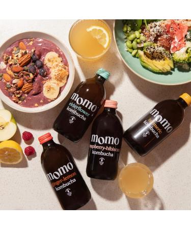 8 x Fresh 330ml Bottles MOMO Kombucha Drink Organic - Kombucha Tea Probiotic Drink - Variety Pack Mixed Variety 8 Pack - Buy Online on GoSupps.com