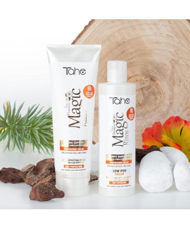 Tahe Magic Rizos Solar Shampooing hydratant avec protection solaire Low Poo id al pour cheveux boucl s/ondul s 300 ml - Buy Online on GoSupps.com