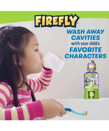 Firefly Toy Story Bubble Berry Fluoride Rinse 16oz - ADA Accepted, Alcohol-Free Formula for Cavity Prevention and Fresh Breath, Buzz Lightyear - Buy Online on GoSupps.com