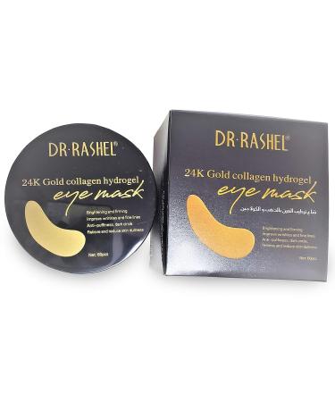 Dr Rashel 24k Gold Collagen Hydrogel Eye Mask - 60 Pcs | Targets Wrinkles, Puffiness, Dark Circles - Buy Online on GoSupps.com