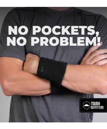 Wrist Wallet with Zipper - Sweat Wristband for Men & Women - Running Wrist Pouch - Buy Online on GoSupps.com