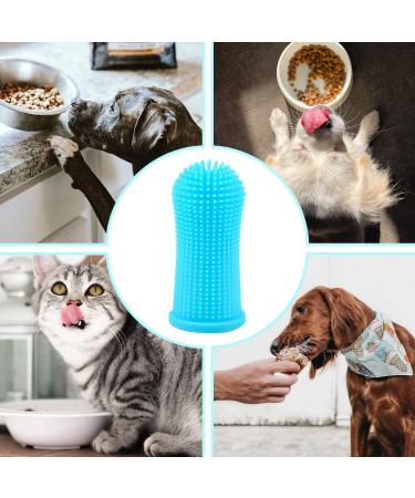 4 Pcs Dog Finger Toothbrush Nontoxic Silicone Dog Toothbrush Finger 360 Full Surround Cat Toothbrush Finger Toothbrush Dog for Dog Cat Puppy Pet Dental Care Health (Green)  - Buy Online on GoSupps.com