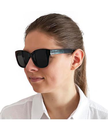Stylish Retro Mini Glasses | Prescription Sunglasses for Women | Thick Frame Large Lenses Free Case - 2.5 Diopters - Buy Online on GoSupps.com