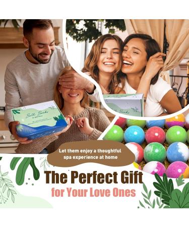 Bath Bombs Gift Set - 20 Organic Essential Oil Bath Bombs for Relaxation | Perfect Spa Gifts for Women Girls Mom & Special Occasions - Buy Online on GoSupps.com