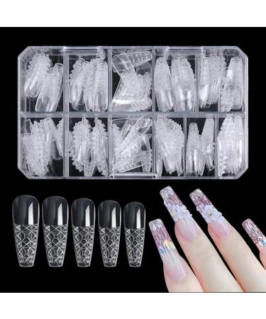 Fake Nails Tips - Full Artificial Nails in 3D Home Women Nail Tips Beginners Manicure Nails for Dating Wedding Traveling 02 - Buy Online on GoSupps.com