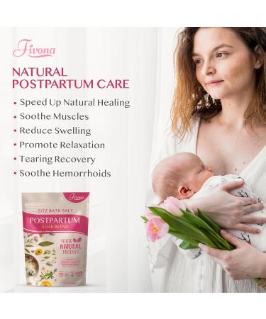 FIVONA Postpartum Soak Blend | Epsom Salt & Essential Oils for Sitz Bath Perineal Care Fast Recovery & Hemorrhoid Relief | 14.1 oz for New Moms - Buy Online on GoSupps.com