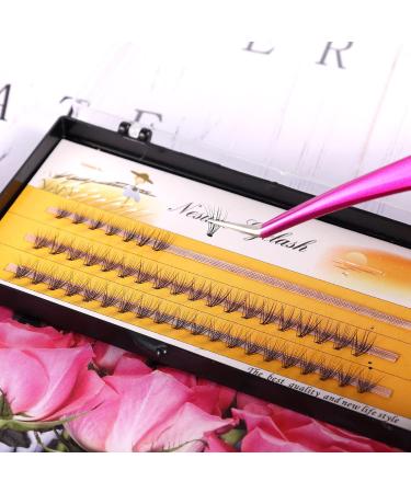 Lash Tweezers Set - 3Pcs Stainless Steel Eyelash Extension Tweezers | Straight and Curved Styles for Removing False Eyelashes and Nails | Red-Blue Gradient - Buy Online on GoSupps.com